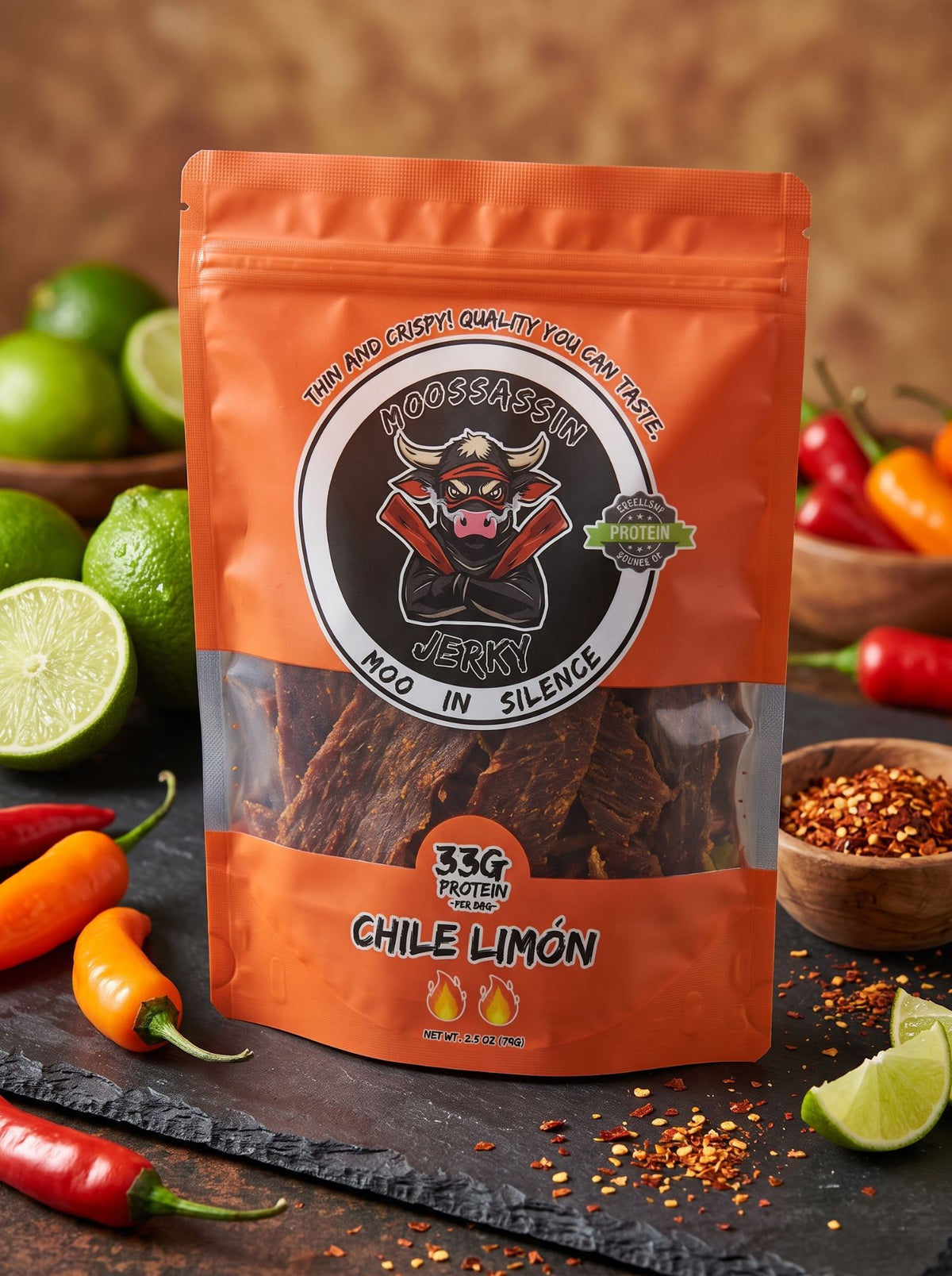 Chile Limón jerky bag
